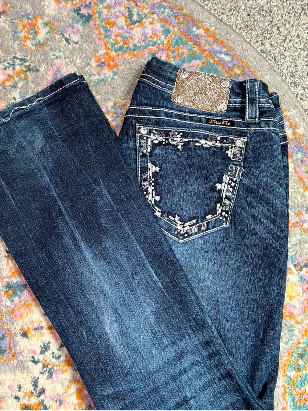 Miss Me bootcut embellished size 31 jeans - Picture 4 of 11